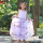 girls purple backless maxi princess dress